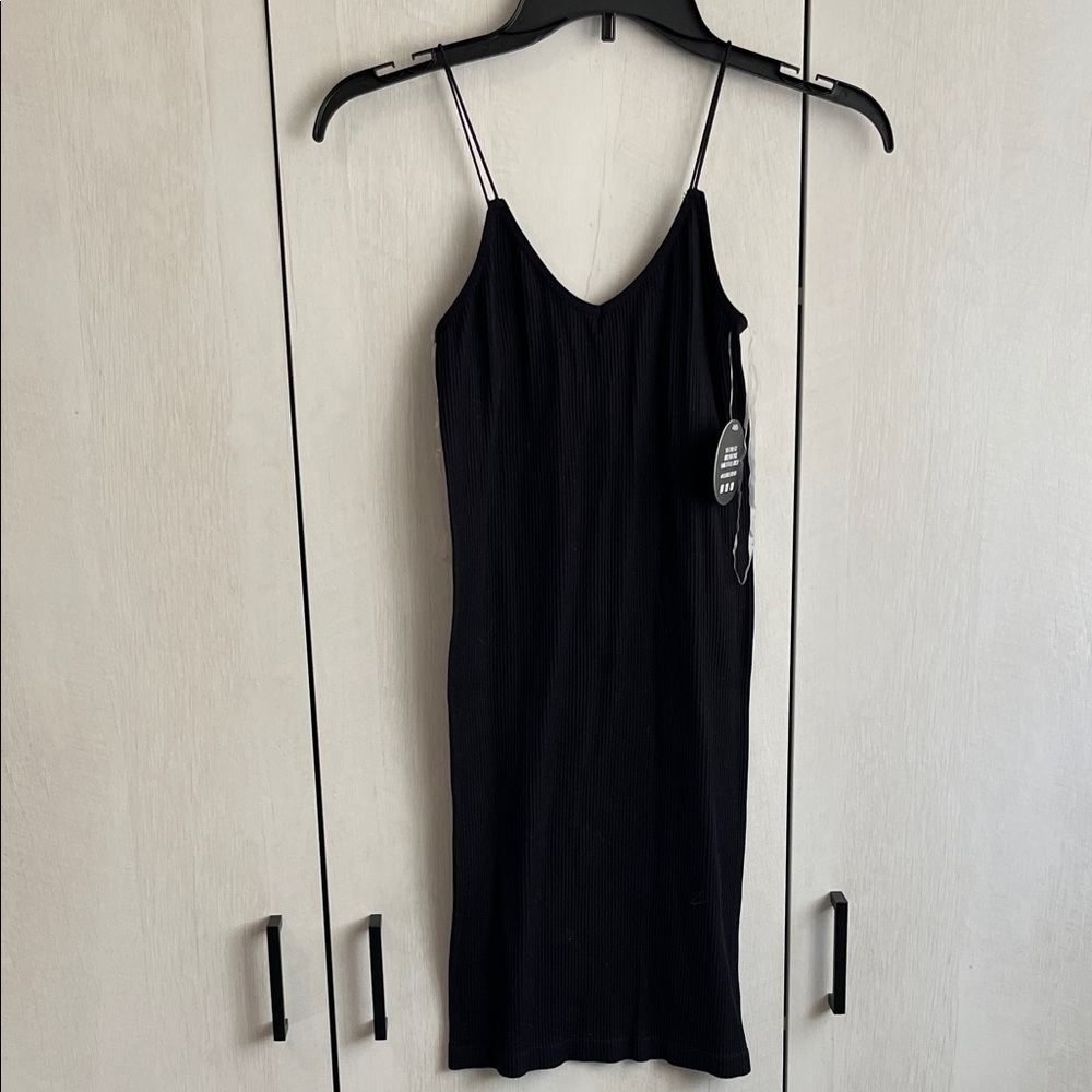 Elegant Black Spaghetti Strap Dress